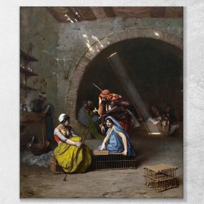 Almehs Gioca A Dama Jean-Léon Gérôme jlg9 quadro stampato su tela