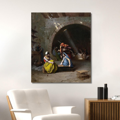 Almehs Gioca A Dama Jean-Léon Gérôme jlg9 quadro stampato su tela
