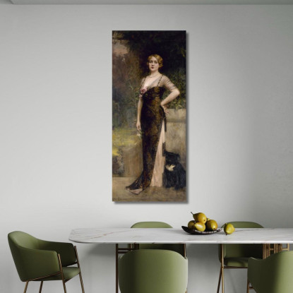 Ritratto Di Madame Jean Maillard-Norbert Léon François Comerre lfc24 quadro stampato su tela