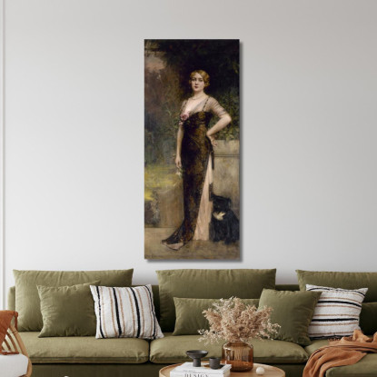 Ritratto Di Madame Jean Maillard-Norbert Léon François Comerre lfc24 quadro stampato su tela