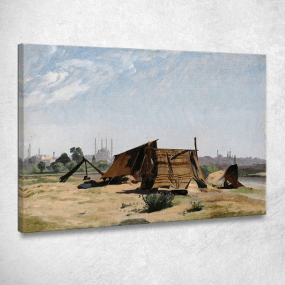 Un Accampamento Davanti A Costantinopoli Jean-Léon Gérôme jlg11 quadro stampato su tela