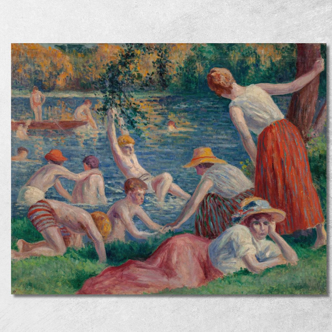 Bagno Nella Cure Maximilien Luce mlc3 quadro stampato su tela