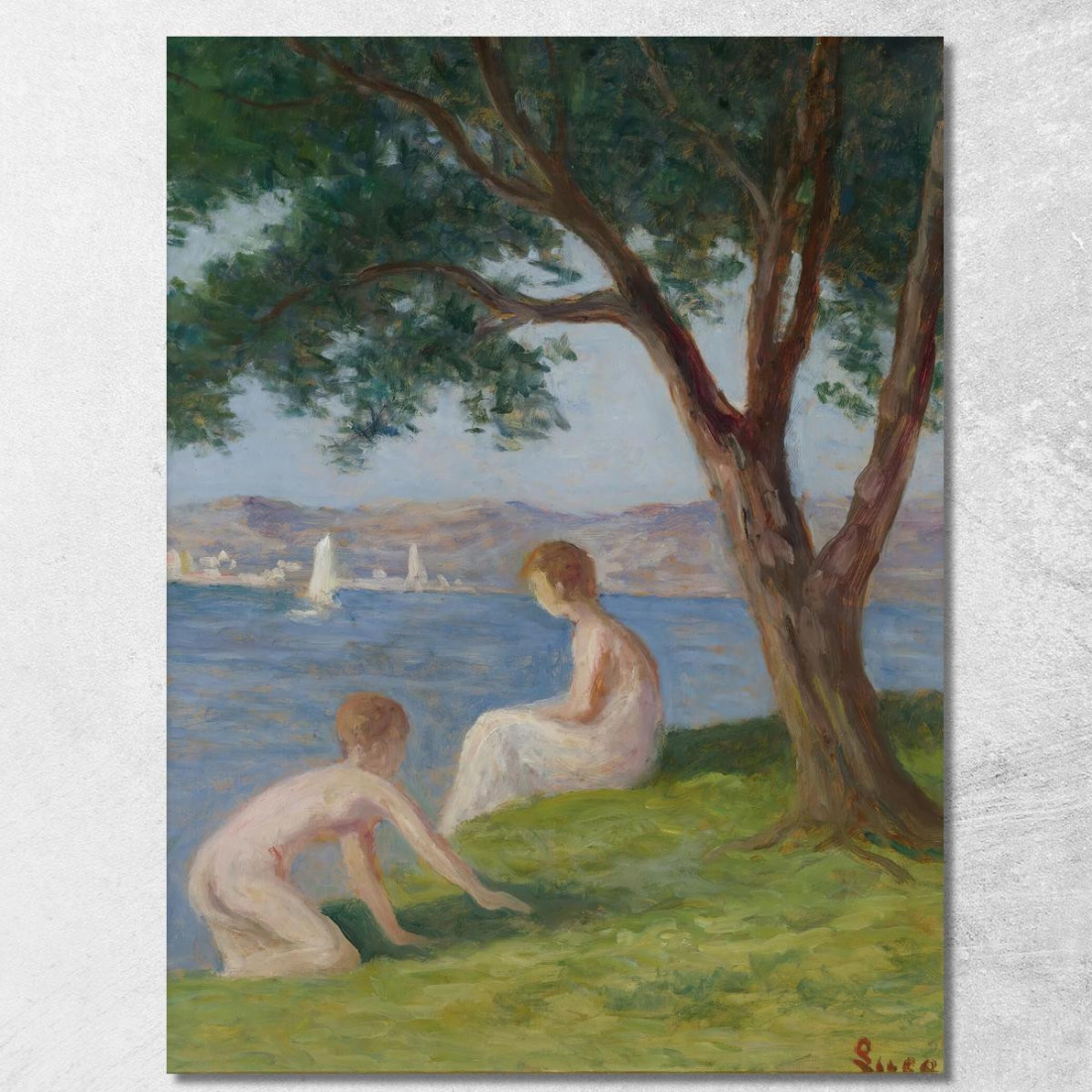 Bagnanti A St. Tropez Maximilien Luce mlc4 quadro stampato su tela