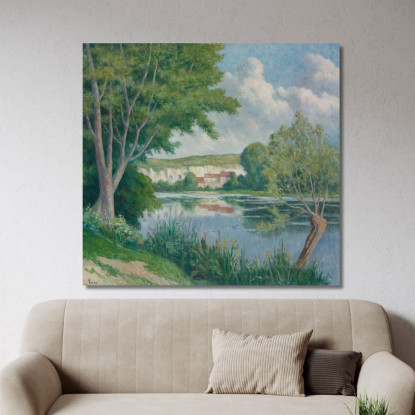 Riva Della Senna Maximilien Luce mlc10 quadro stampato su tela