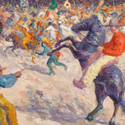 Buffalo Bill Il Lazo Maximilien Luce mlc13 quadro stampato su tela