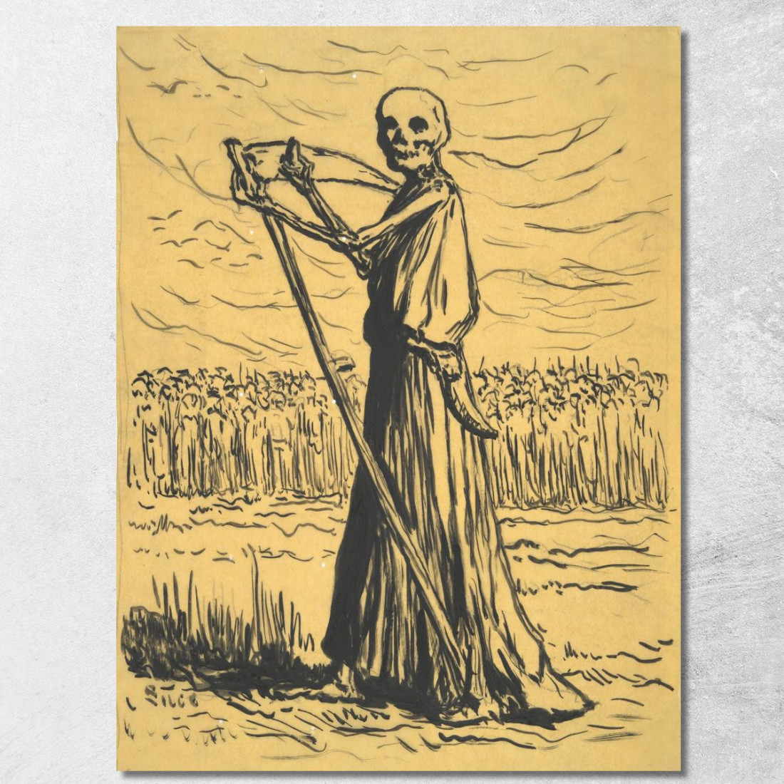 La Morte Come Mietitore Maximilien Luce mlc16 quadro stampato su tela