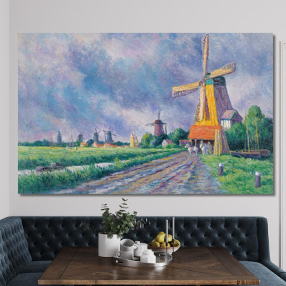 Dintorni Di Rotterdam Maximilien Luce mlc20 quadro stampato su tela