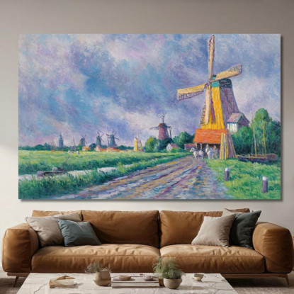 Dintorni Di Rotterdam Maximilien Luce mlc20 quadro stampato su tela