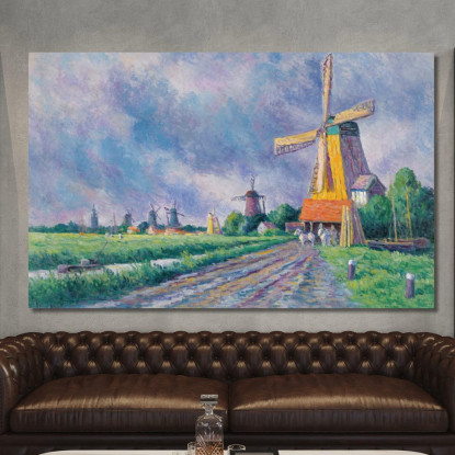 Dintorni Di Rotterdam Maximilien Luce mlc20 quadro stampato su tela