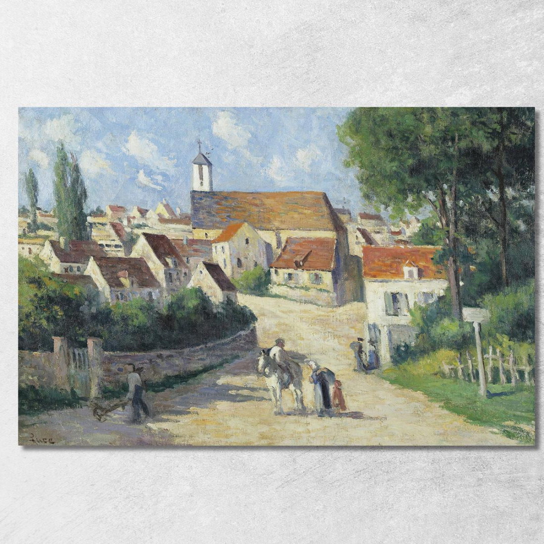 Guernes La Strada Del Villaggio Maximilien Luce mlc23 quadro stampato su tela