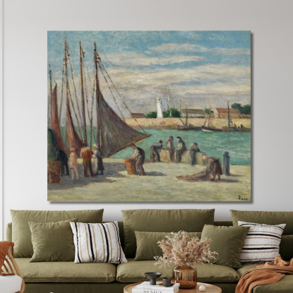 Honfleur Sul Molo Maximilien Luce mlc26 quadro stampato su tela