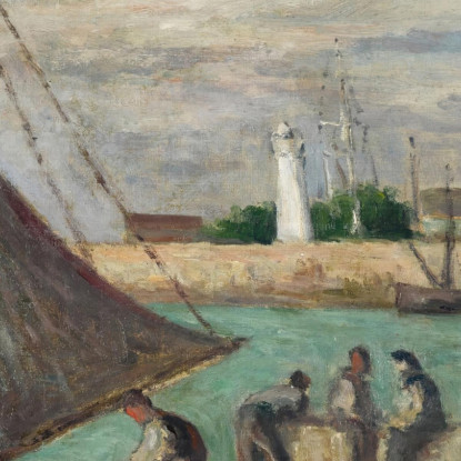 Honfleur Sul Molo Maximilien Luce mlc26 quadro stampato su tela
