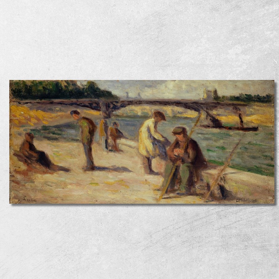 La Riva Del Quai Malaquais Maximilien Luce mlc28 quadro stampato su tela