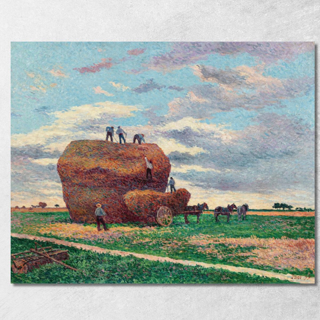 Il Covone Di Fieno Maximilien Luce mlc30 quadro stampato su tela