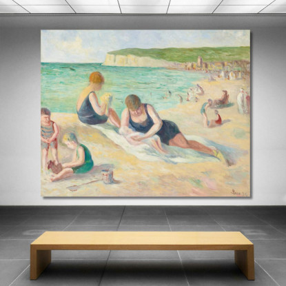 La Spiaggia Di Mers-Les-Bains Maximilien Luce mlc31 quadro stampato su tela