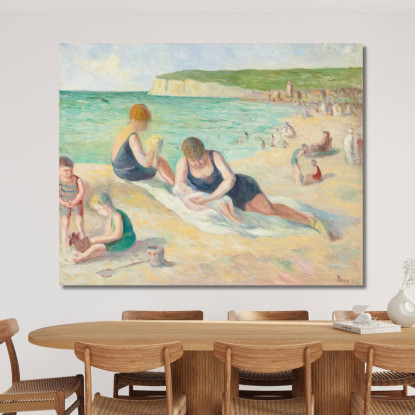 La Spiaggia Di Mers-Les-Bains Maximilien Luce mlc31 quadro stampato su tela