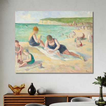 La Spiaggia Di Mers-Les-Bains Maximilien Luce mlc31 quadro stampato su tela