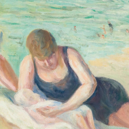 La Spiaggia Di Mers-Les-Bains Maximilien Luce mlc31 quadro stampato su tela