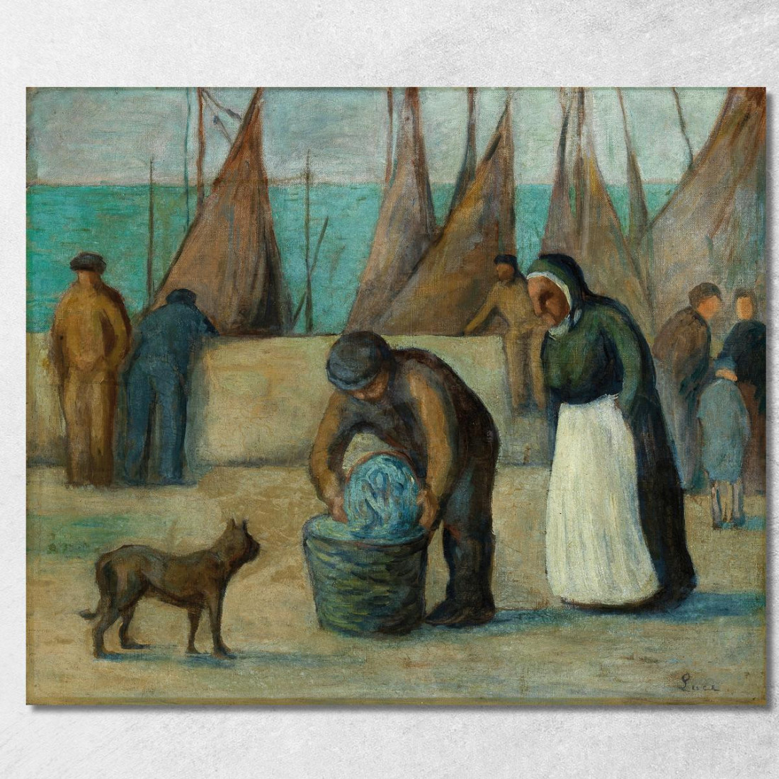 Il Ritorno Dei Pescatori Maximilien Luce mlc32 quadro stampato su tela