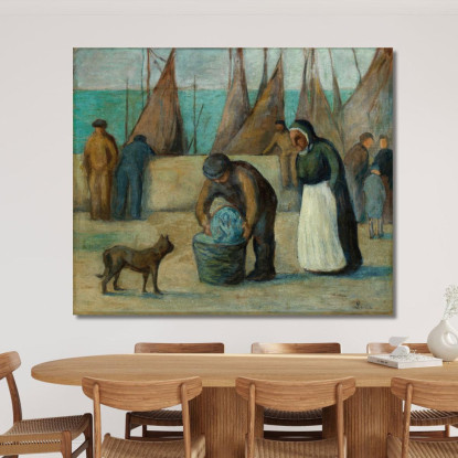 Il Ritorno Dei Pescatori Maximilien Luce mlc32 quadro stampato su tela