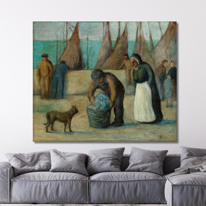 Il Ritorno Dei Pescatori Maximilien Luce mlc32 quadro stampato su tela