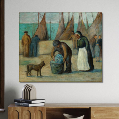 Il Ritorno Dei Pescatori Maximilien Luce mlc32 quadro stampato su tela