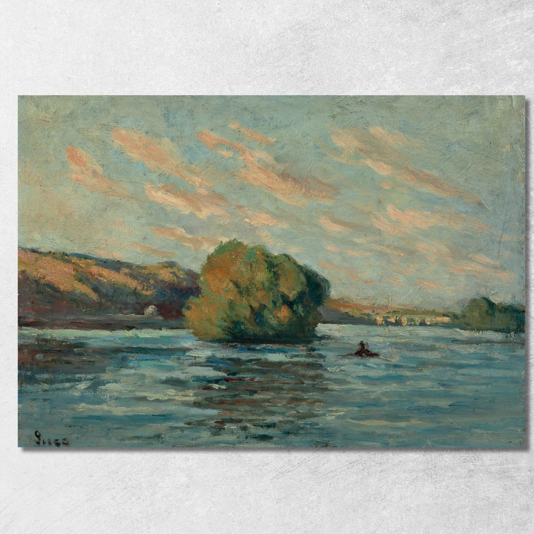 La Senna E L’Isola Di Rolleboise Maximilien Luce mlc33 quadro stampato su tela