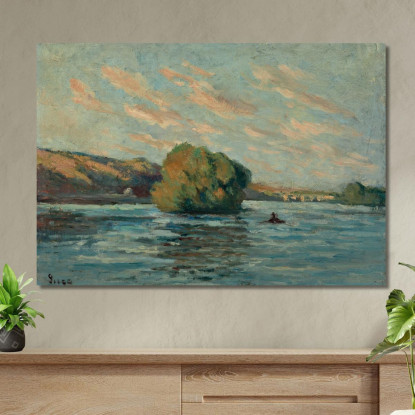 La Senna E L’Isola Di Rolleboise Maximilien Luce mlc33 quadro stampato su tela