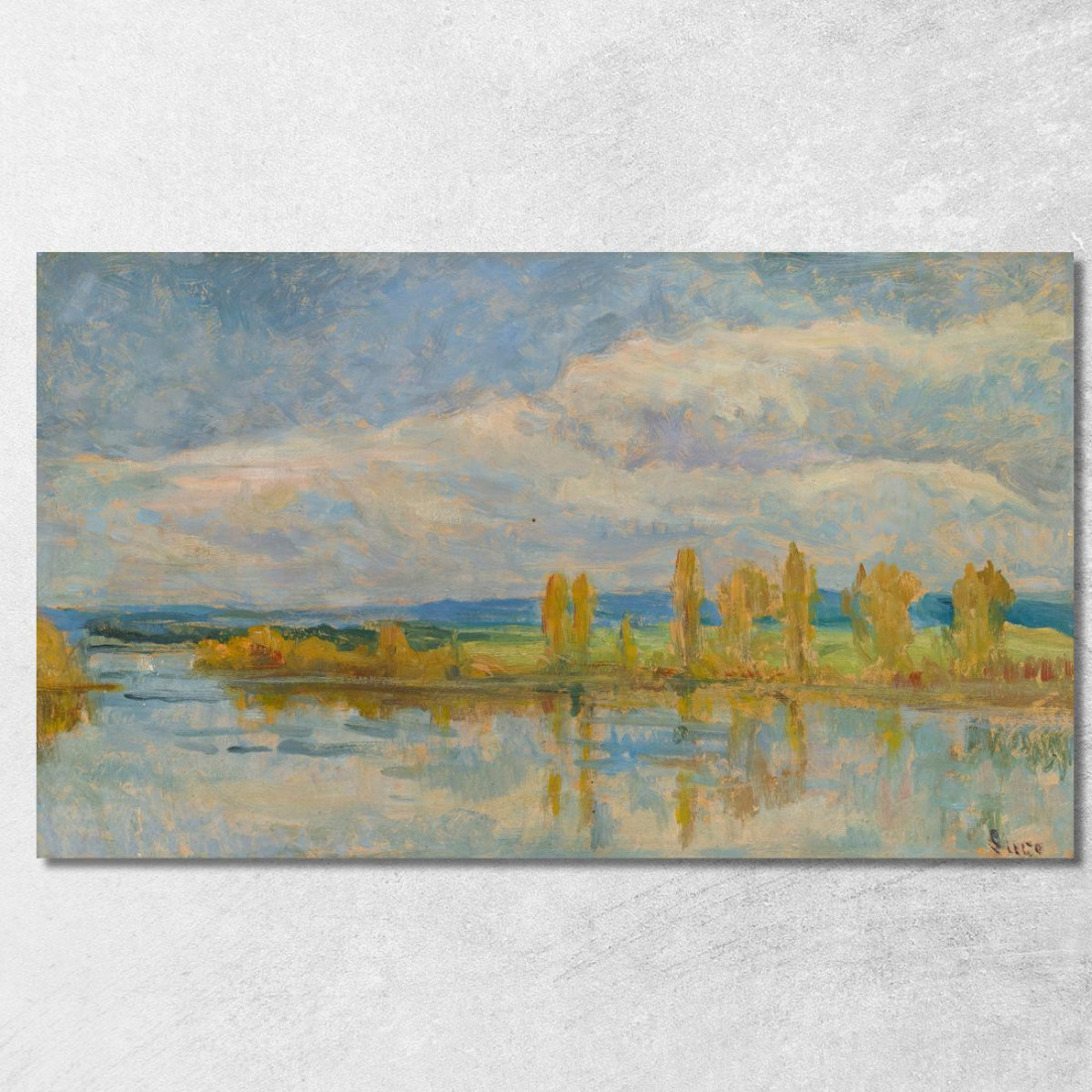 La Senna A Guernes Maximilien Luce mlc35 quadro stampato su tela