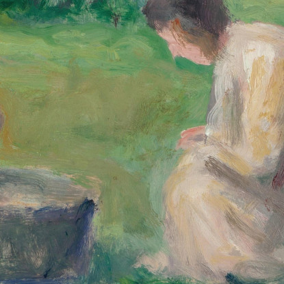 Il Bagnetto Del Bambino Maximilien Luce mlc38 quadro stampato su tela