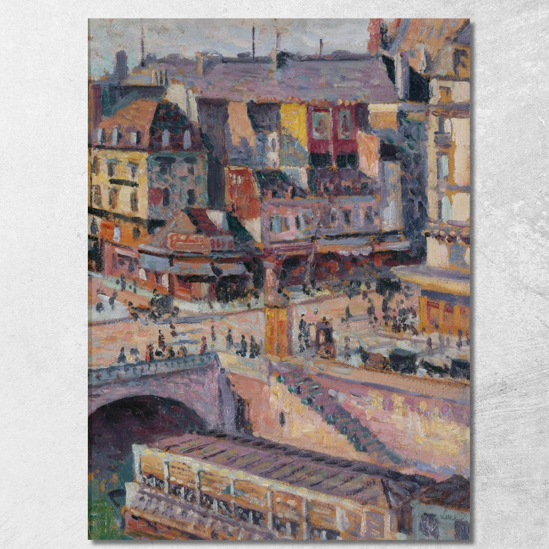 Il Ponte Saint-Michel E Il Quai Des Orfèvres Maximilien Luce mlc43 quadro stampato su tela
