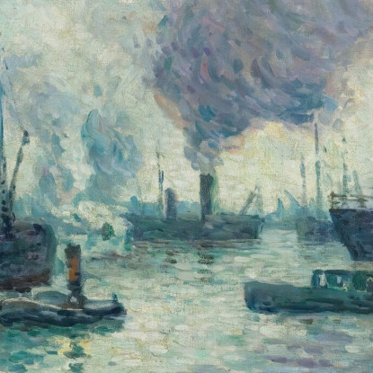 Il Porto Di Rotterdam Maximilien Luce mlc45 quadro stampato su tela