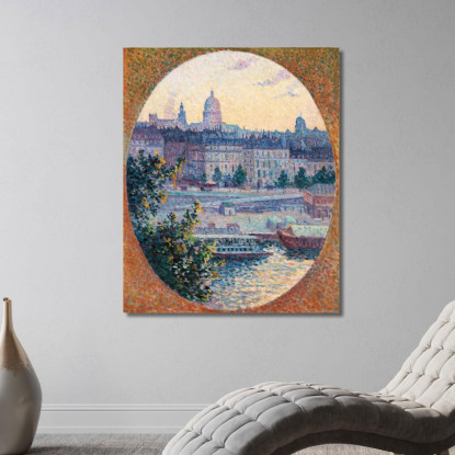 Il Quai Montebello E La Collina Sainte-Geneviève Maximilien Luce mlc47 quadro stampato su tela