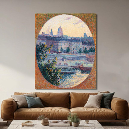 Il Quai Montebello E La Collina Sainte-Geneviève Maximilien Luce mlc47 quadro stampato su tela