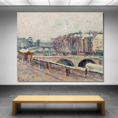 Il Quai Saint-Michel Maximilien Luce mlc48 quadro stampato su tela