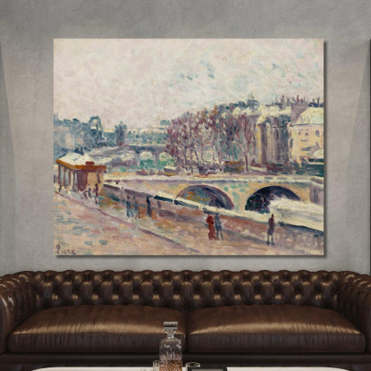 Il Quai Saint-Michel Maximilien Luce mlc48 quadro stampato su tela