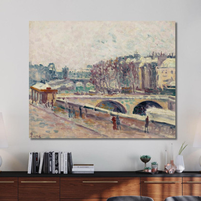 Il Quai Saint-Michel Maximilien Luce mlc48 quadro stampato su tela