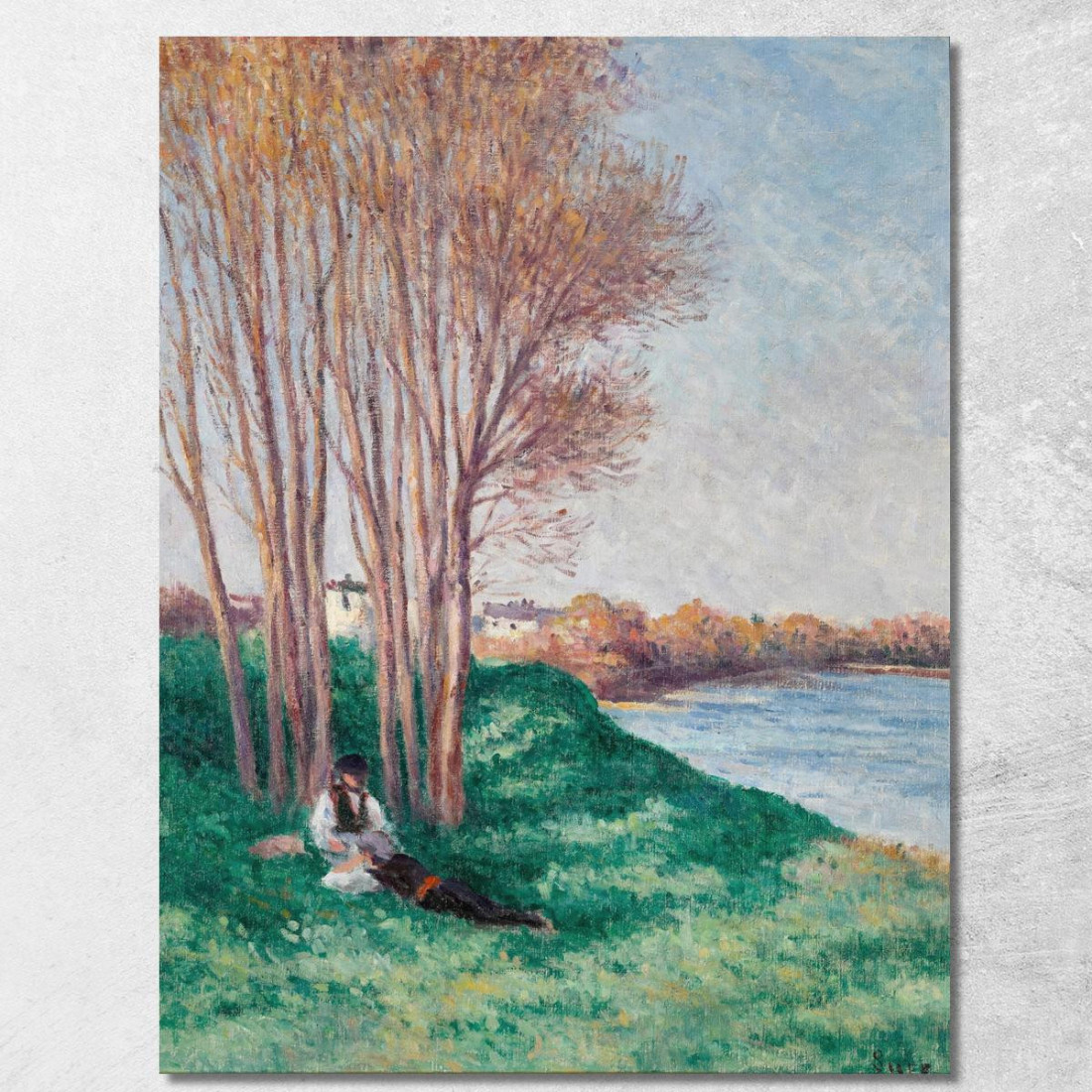 Il Riposo Sulle Rive Della Loira A Saint-Ay Maximilien Luce mlc50 quadro stampato su tela
