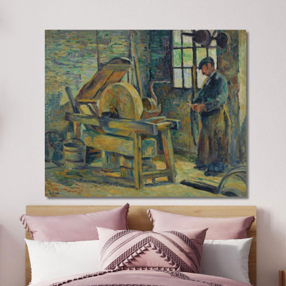 L’Arrotino Maximilien Luce mlc52 quadro stampato su tela