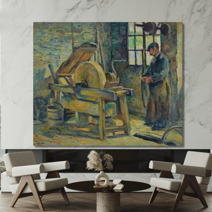 L’Arrotino Maximilien Luce mlc52 quadro stampato su tela