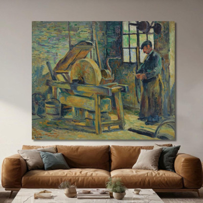 L’Arrotino Maximilien Luce mlc52 quadro stampato su tela