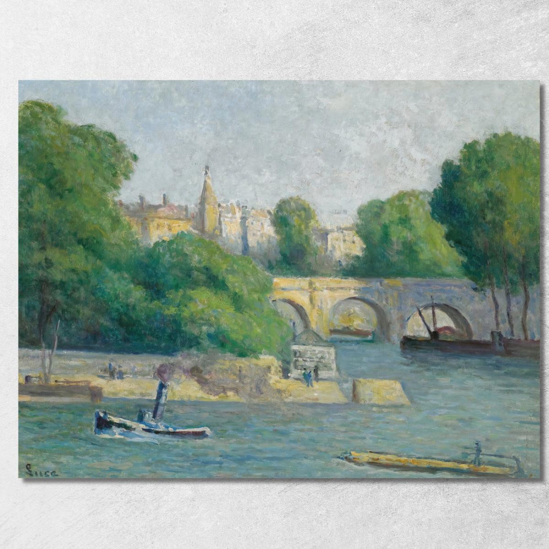 Il Vert Gallant Maximilien Luce mlc54 quadro stampato su tela