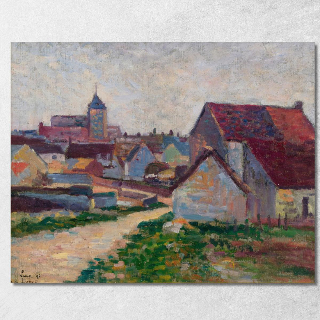 Il Villaggio Di Conche-Sur-Condoires Maximilien Luce mlc55 quadro stampato su tela