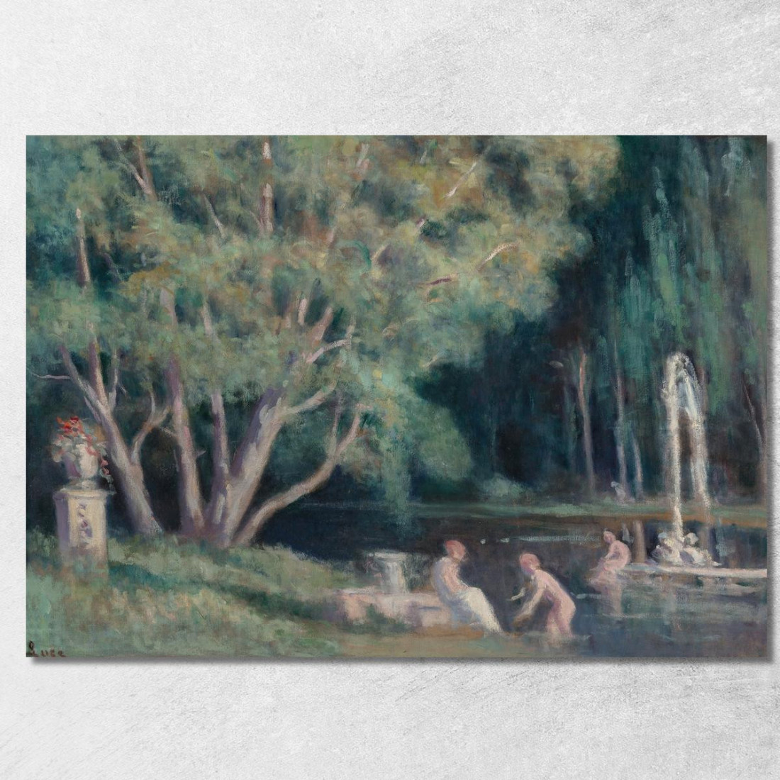 I Bagnanti Alla Fontana Maximilien Luce mlc56 quadro stampato su tela