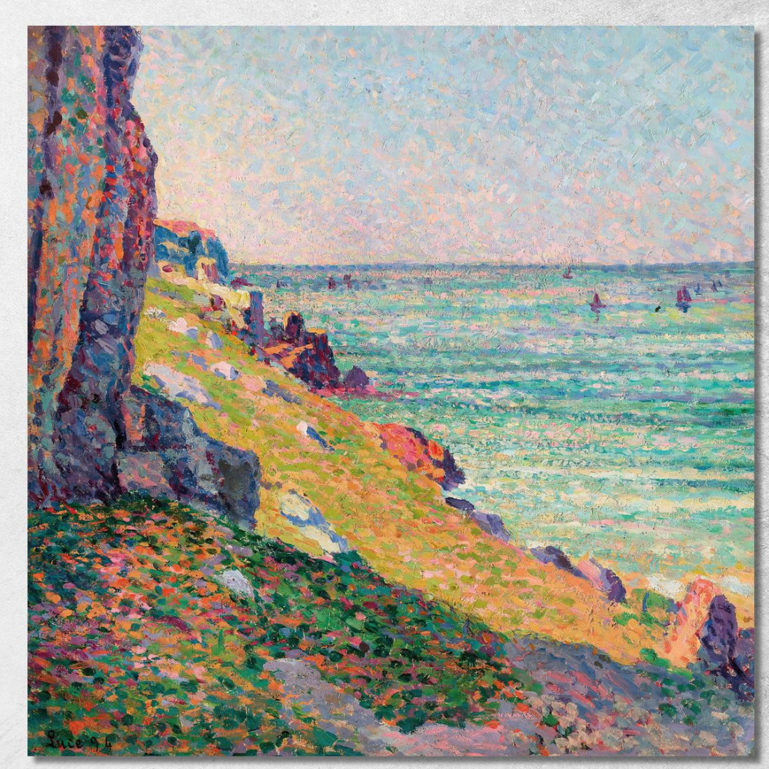 Le Rocce Ad Agay Maximilien Luce mlc61 quadro stampato su tela