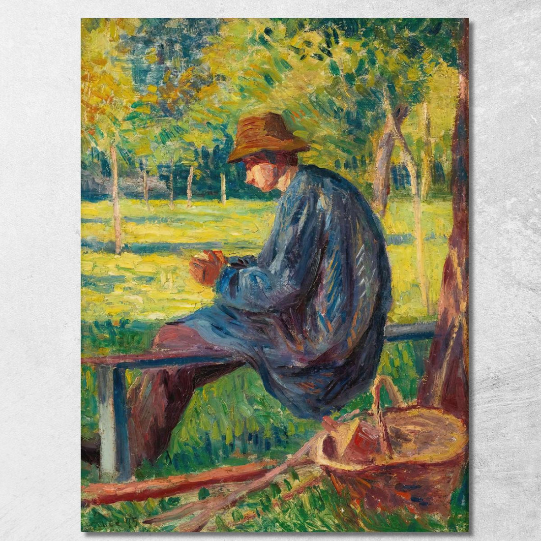 Ludovic Rodo Pissarro Nel Giardino Di Suo Padre A Éragny Maximilien Luce mlc66 quadro stampato su tela