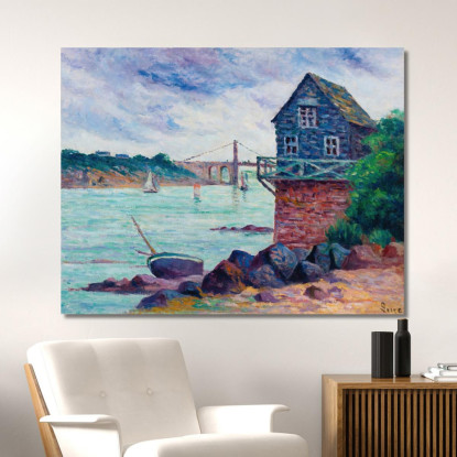 Lézardrieux Il Ponte Sospeso Maximilien Luce mlc67 quadro stampato su tela