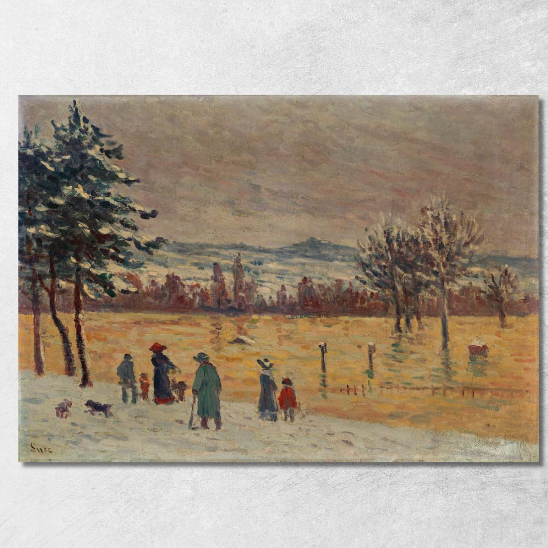 L’Inondazione A Longchamp Maximilien Luce mlc68 quadro stampato su tela