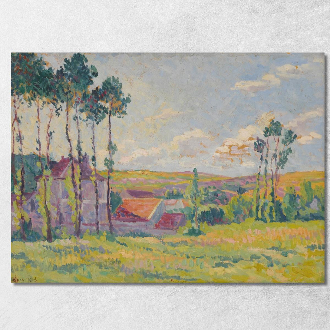Moulineaux La Tintoria Maximilien Luce mlc70 quadro stampato su tela