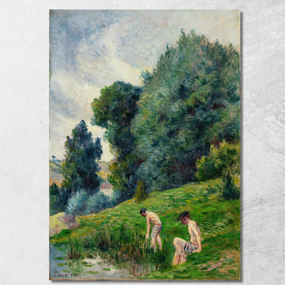Moulineaux I Bagnanti Maximilien Luce mlc71 quadro stampato su tela